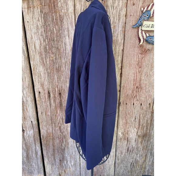 TALBOTS WOMAN 18 W navy blue career clasp front blazer NWT $239 - Picture 4 of 5
